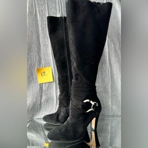 Exquisite Black Suede, Perfect Condition